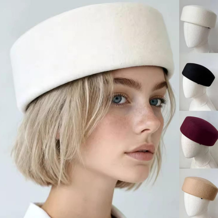 Beret French Wool - 2026 Luxury Blue Pure Wool Felt