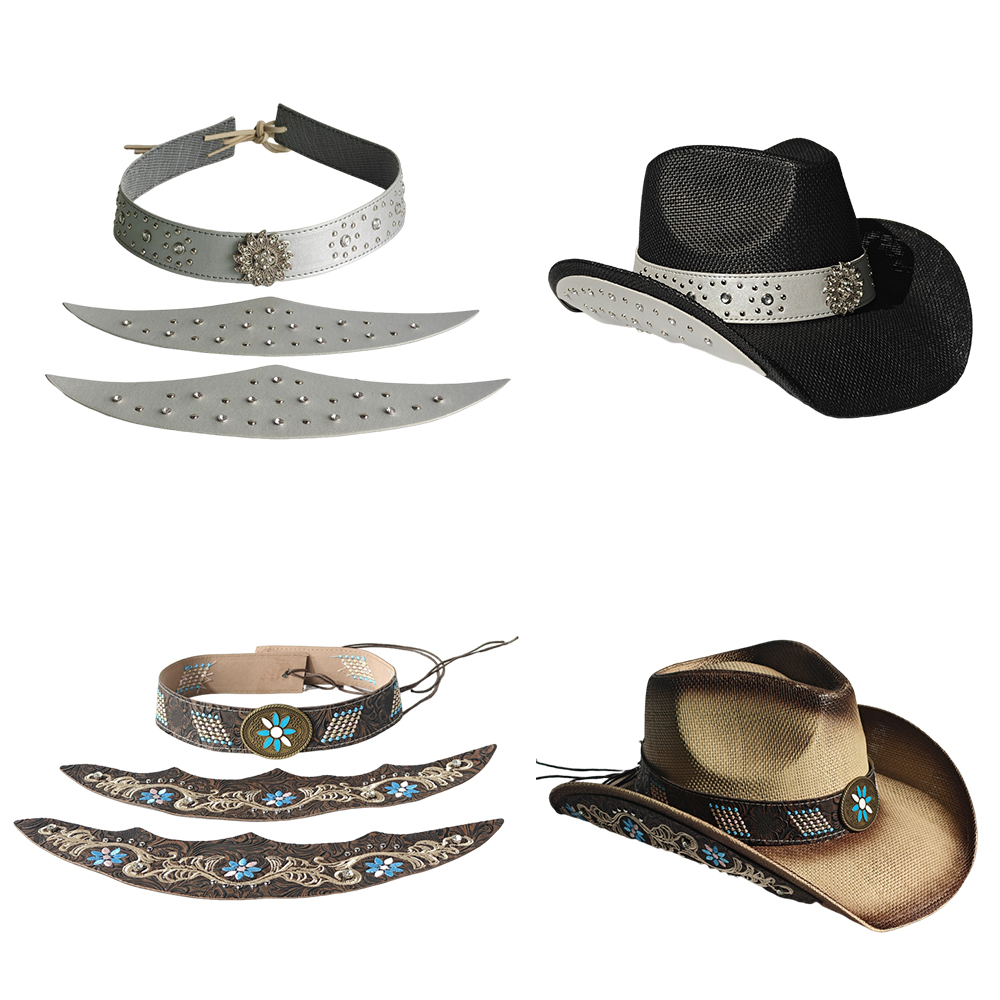 Cowboy Hat Three-piece Set Acc - Cowboy Hat Straw review and price