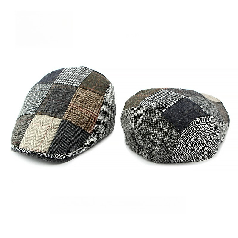 1pc Men Patchwork Tweed Flat C - Newsboy Cap Ivy review and price