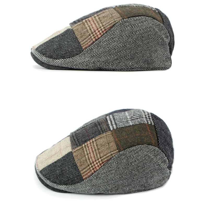 1pc Men Patchwork Tweed Flat C - Newsboy Cap Ivy review and price