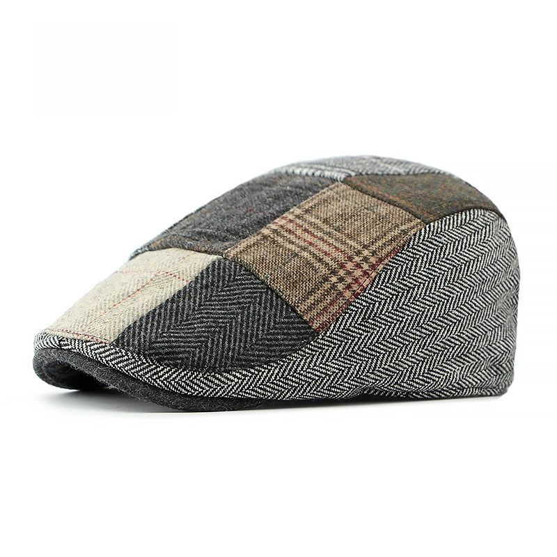 1pc Men Patchwork Tweed Flat C - Newsboy Cap Ivy review and price