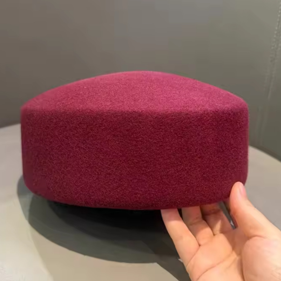 2026 Luxury Blue Pure Wool Fel - Beret French Wool review and price